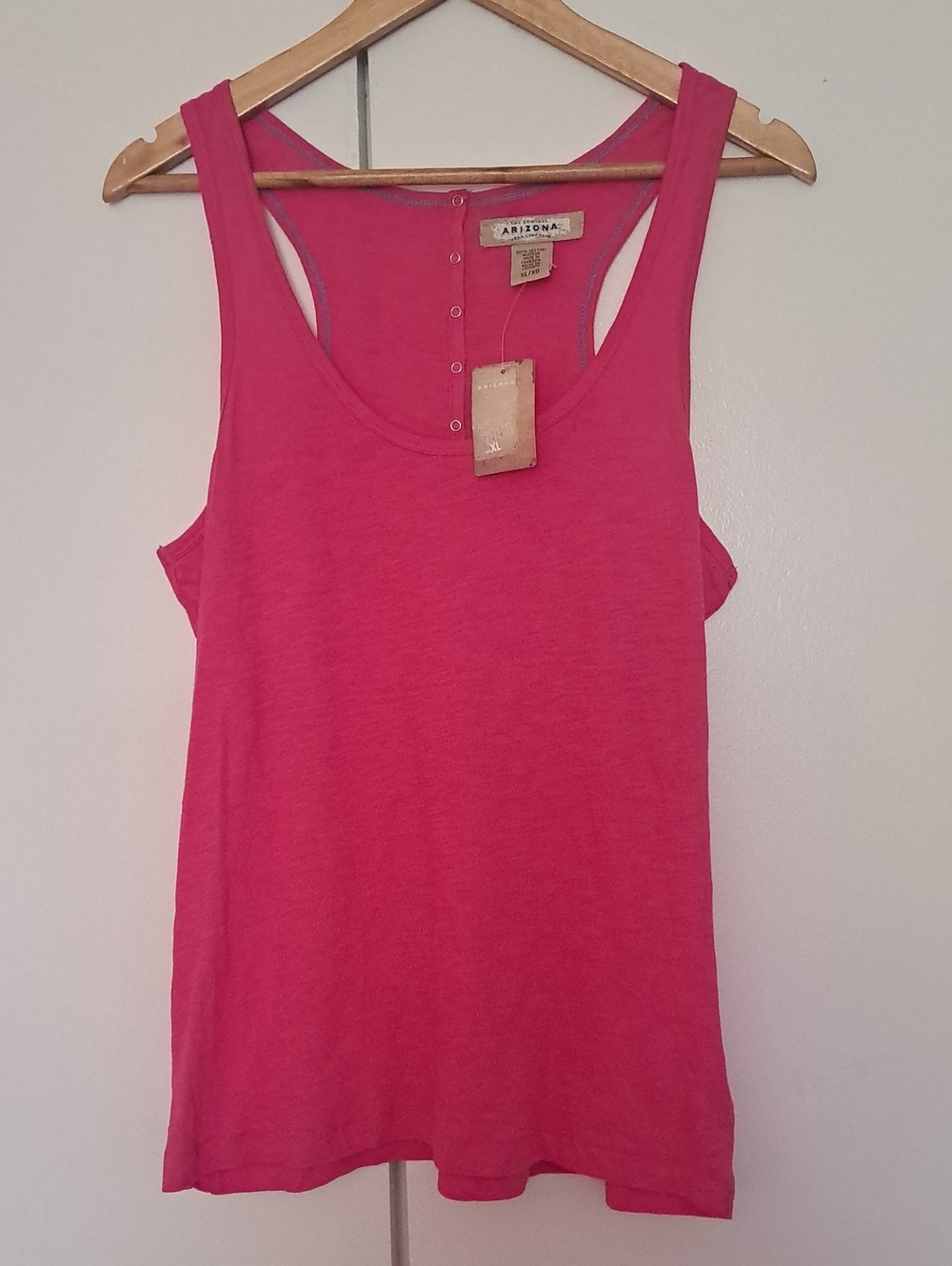 Arizona Jean Company Hot Pink Scoop Neck Tank